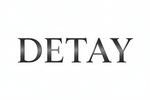 Metallic 'DETAY' logo on a white background